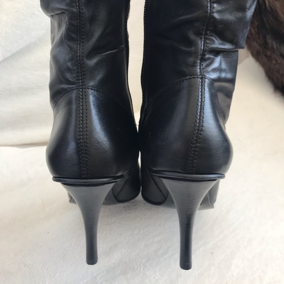Diba Brazilian Genuine Leather 3.5” High Heel Boots Women’s Size 7.5 - Picture 5 of 17